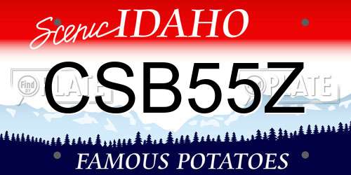 CSB55Z Idaho License Plate