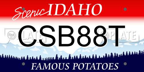 CSB88T Idaho License Plate