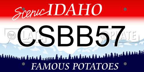 CSBB57 Idaho License Plate