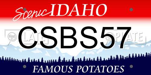 CSBS57 Idaho License Plate
