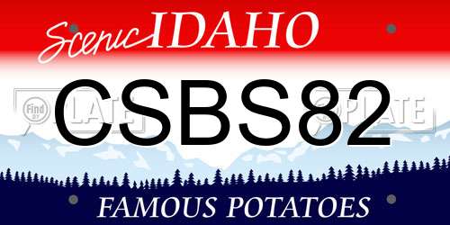 CSBS82 Idaho License Plate