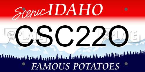 CSC22O Idaho License Plate