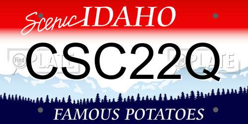 CSC22Q Idaho License Plate