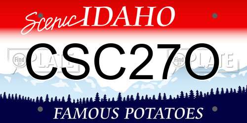 CSC27O Idaho License Plate