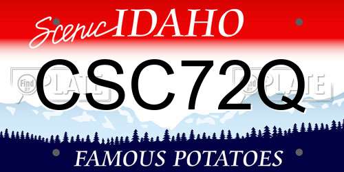 CSC72Q Idaho License Plate