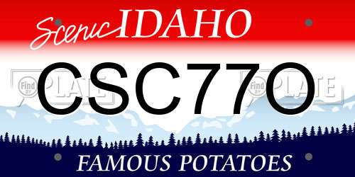 CSC77O Idaho License Plate