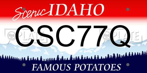 CSC77Q Idaho License Plate