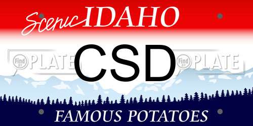 CSD Idaho License Plate