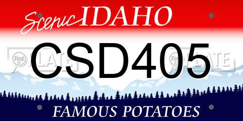 CSD405 Idaho License Plate