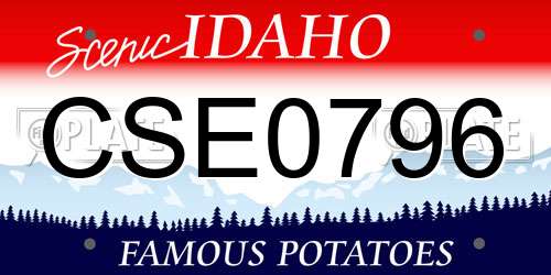 CSE0796 Idaho License Plate