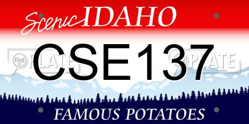 CSE137 Idaho License Plate