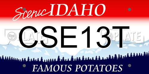 CSE13T Idaho License Plate