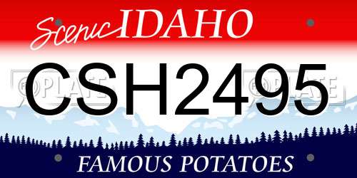 CSH2495 Idaho License Plate