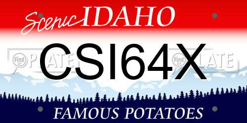 CSI64X Idaho License Plate