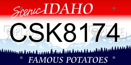 CSK8174 Idaho License Plate