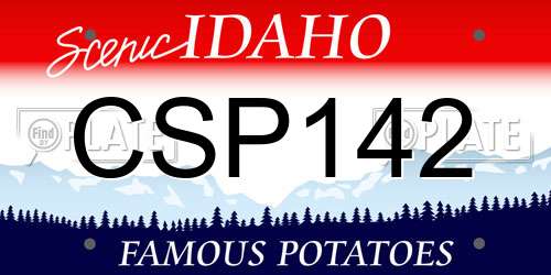 CSP142 Idaho License Plate