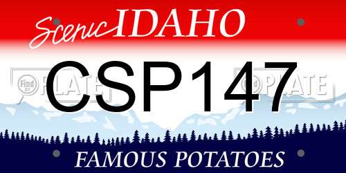 CSP147 Idaho License Plate