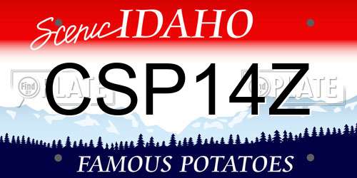 CSP14Z Idaho License Plate