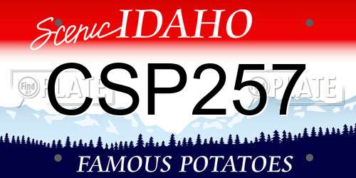 CSP257 Idaho License Plate