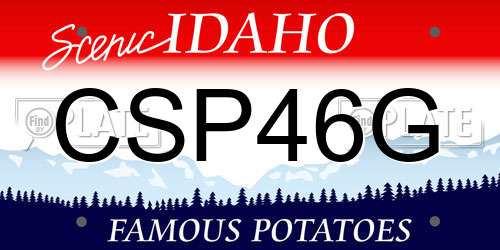 CSP46G Idaho License Plate
