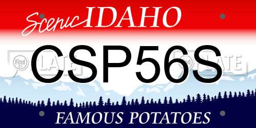 CSP56S Idaho License Plate