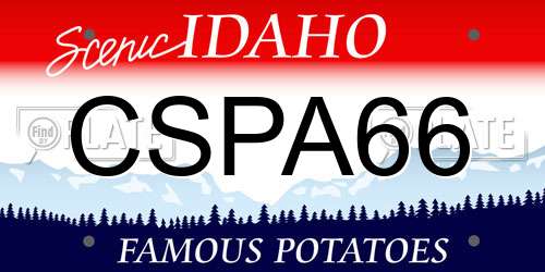 CSPA66 Idaho License Plate