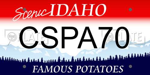 CSPA70 Idaho License Plate