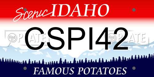 CSPI42 Idaho License Plate