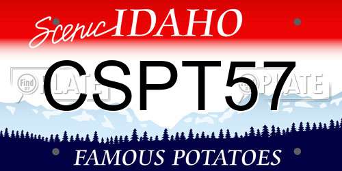 CSPT57 Idaho License Plate