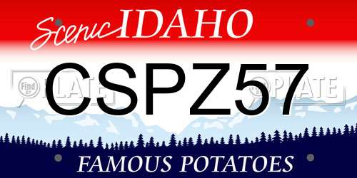 CSPZ57 Idaho License Plate