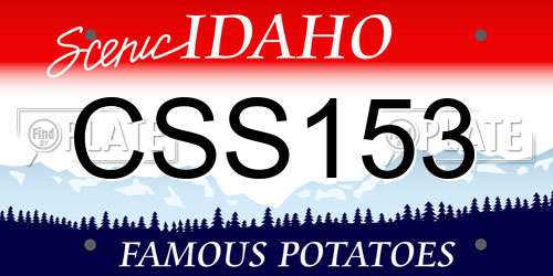 CSS153 Idaho License Plate
