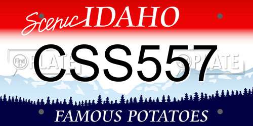 CSS557 Idaho License Plate
