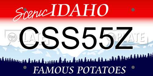 CSS55Z Idaho License Plate