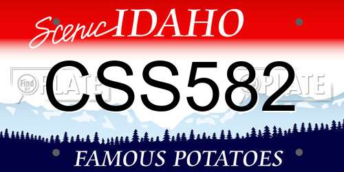 CSS582 Idaho License Plate