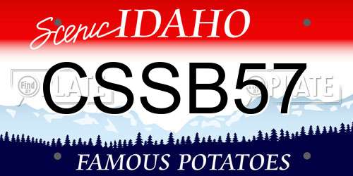 CSSB57 Idaho License Plate