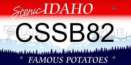 CSSB82 Idaho License Plate