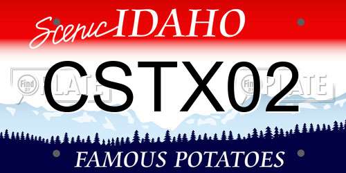 CSTX02 Idaho License Plate