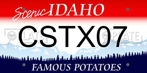 CSTX07 Idaho License Plate