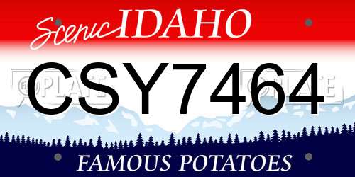 CSY7464 Idaho License Plate
