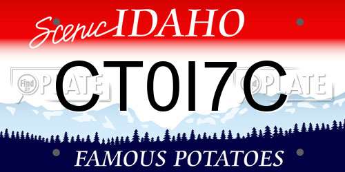 CT0I7C Idaho License Plate