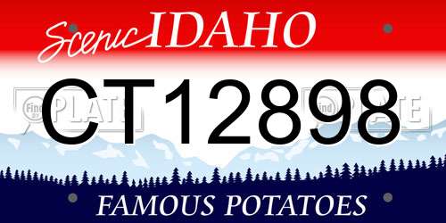 CT12898 Idaho License Plate