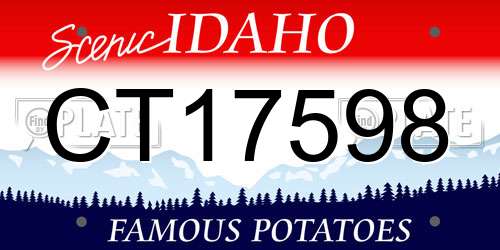 CT17598 Idaho License Plate