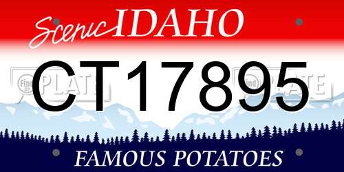 CT17895 Idaho License Plate