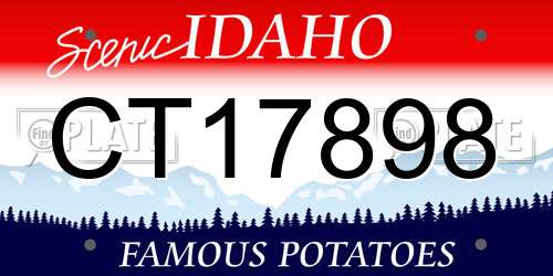 CT17898 Idaho License Plate