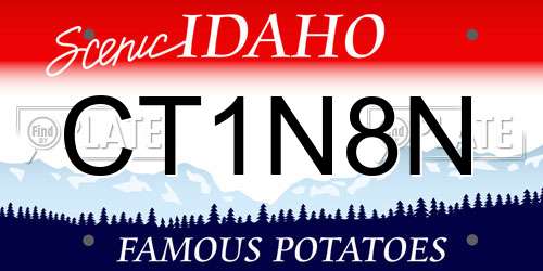 CT1N8N Idaho License Plate