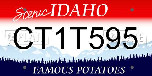 CT1T595 Idaho License Plate