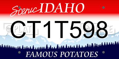 CT1T598 Idaho License Plate