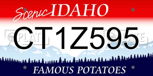 CT1Z595 Idaho License Plate