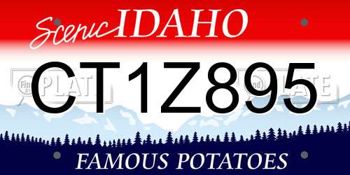 CT1Z895 Idaho License Plate