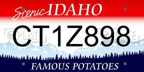 CT1Z898 Idaho License Plate